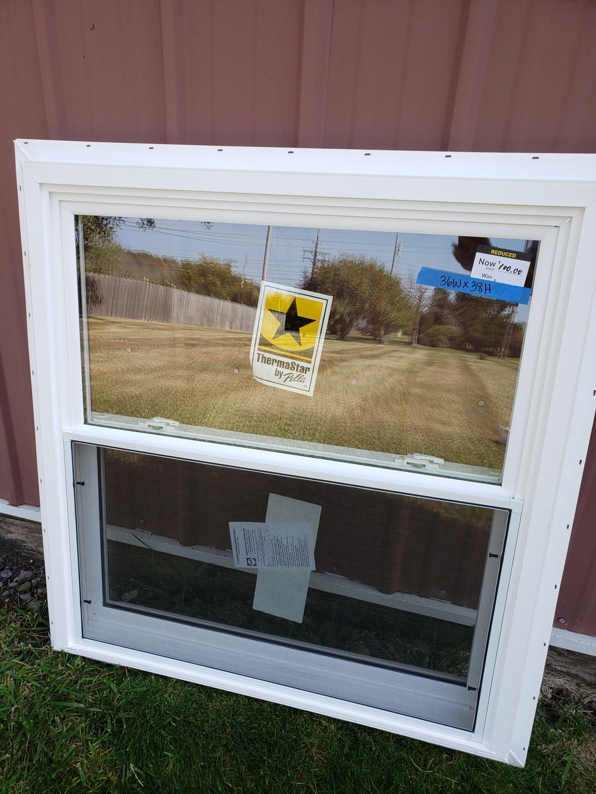 36in x 38in Pella Vinyl Window New Construction White TheClearanceMan